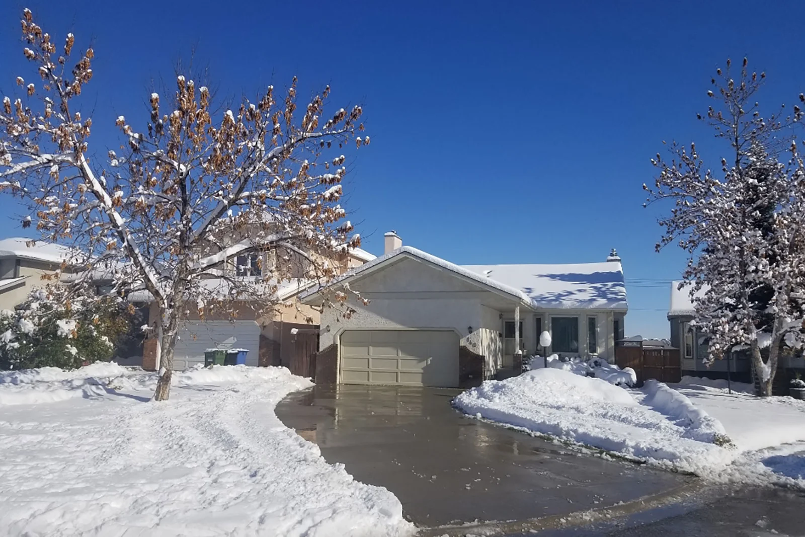 Commercial snow removal by Brothers Landscaping