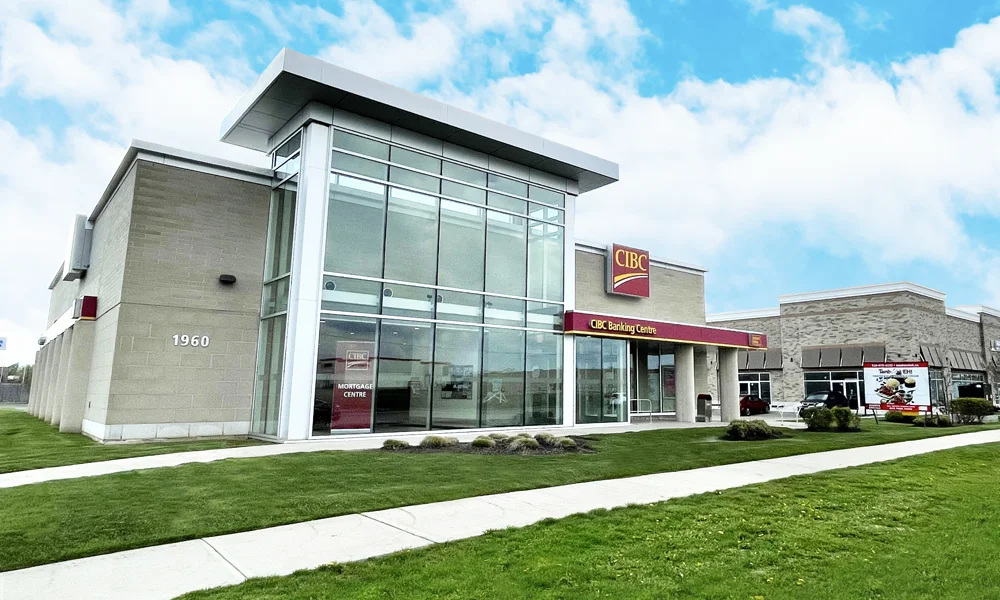 Commercial property maintenance for a bank branch in London, Ontario